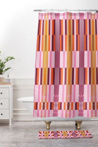 Mirimo Striped Joy Shower Curtain And Mat