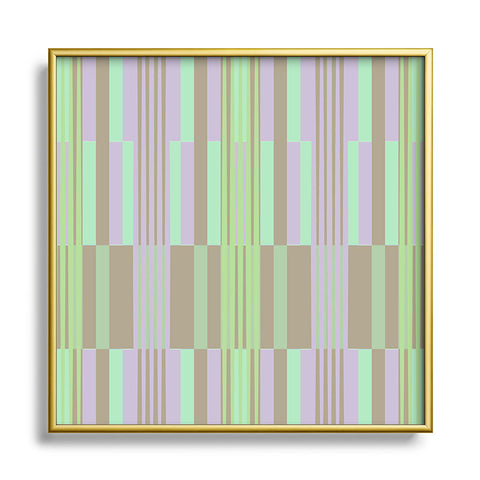 Mirimo Striped Spring Square Metal Framed Art Print
