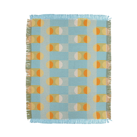 Mirimo Sun and Moon Grid Throw Blanket