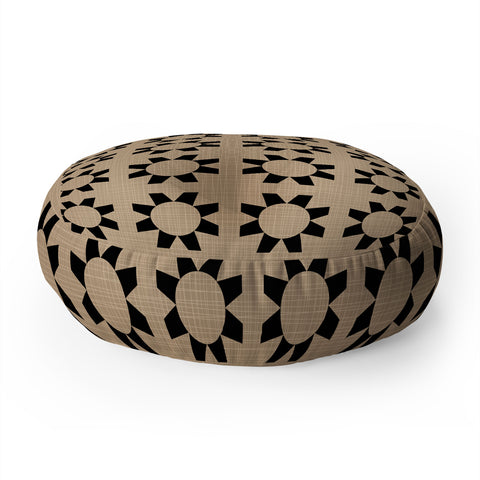 Mirimo Sunflor Black Floor Pillow Round