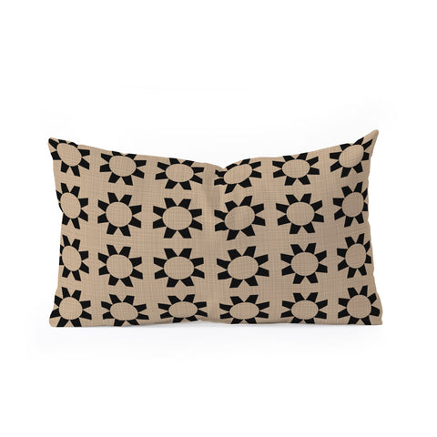 Mirimo Sunflor Black Oblong Throw Pillow