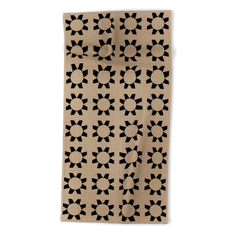 Mirimo Sunflor Black Beach Towel