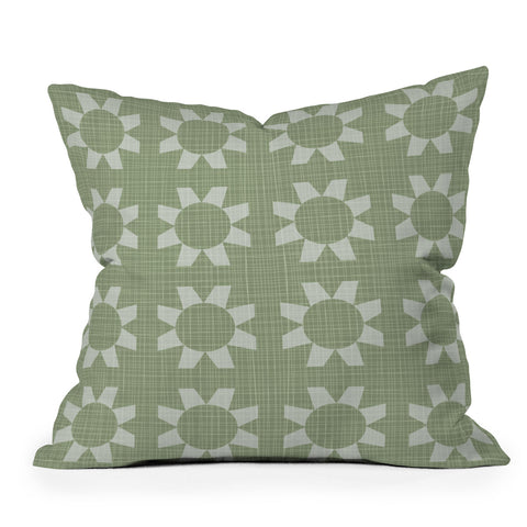Mirimo Sunflor Olive Throw Pillow