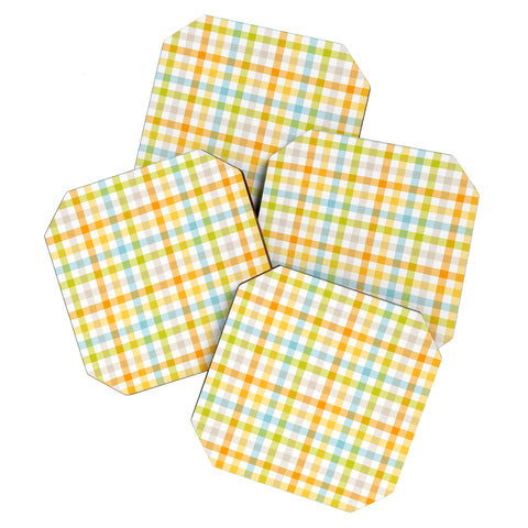 Mirimo Sunny Gingham Coaster Set