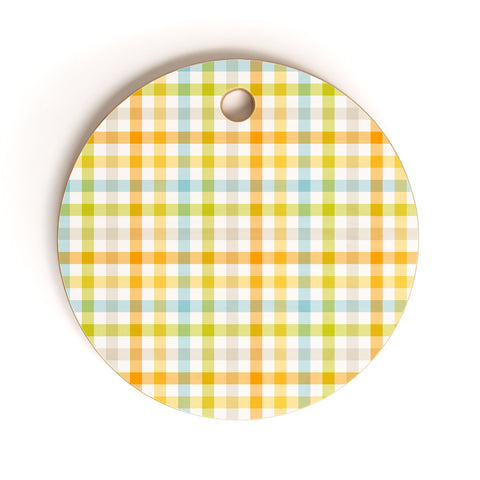 Mirimo Sunny Gingham Cutting Board Round