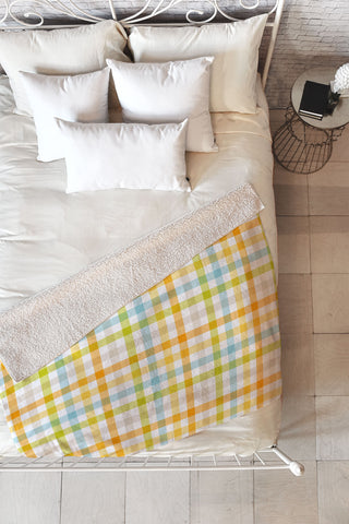 Mirimo Sunny Gingham Fleece Throw Blanket