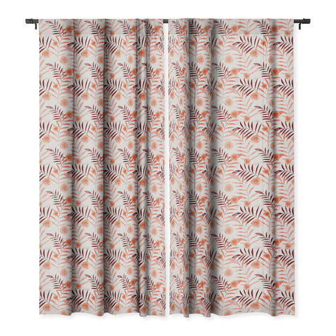 Mirimo Textured Summer Flora Blackout Window Curtain