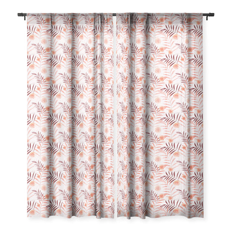 Mirimo Textured Summer Flora Sheer Window Curtain