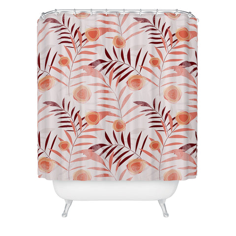 Mirimo Textured Summer Flora Shower Curtain