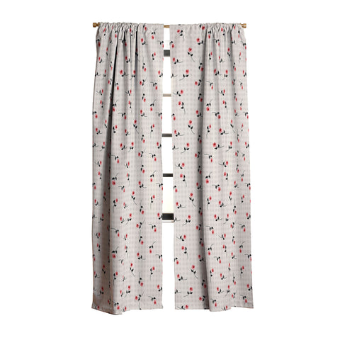 Mirimo Tiny roses on gingham Blackout Window Curtain