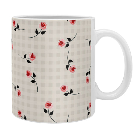 Mirimo Tiny roses on gingham Coffee Mug