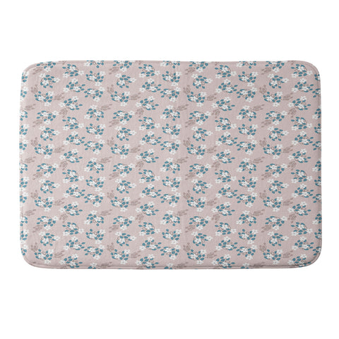 Mirimo Tiny White Flowers Memory Foam Bath Mat