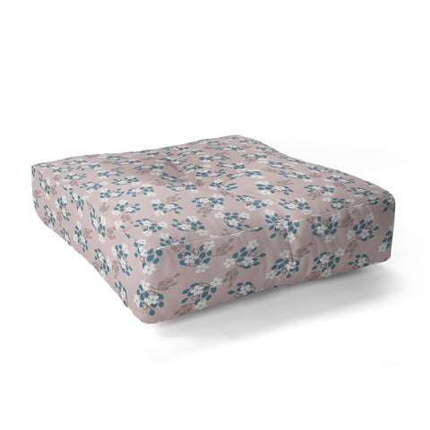 Mirimo Tiny White Flowers Floor Pillow Square