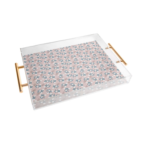 Mirimo Tiny White Flowers Acrylic Tray