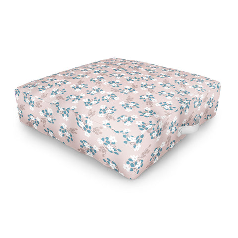 Mirimo Tiny White Flowers Outdoor Floor Cushion