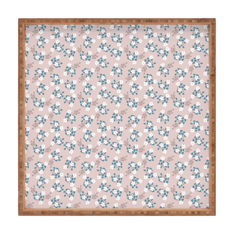 Mirimo Tiny White Flowers Square Tray