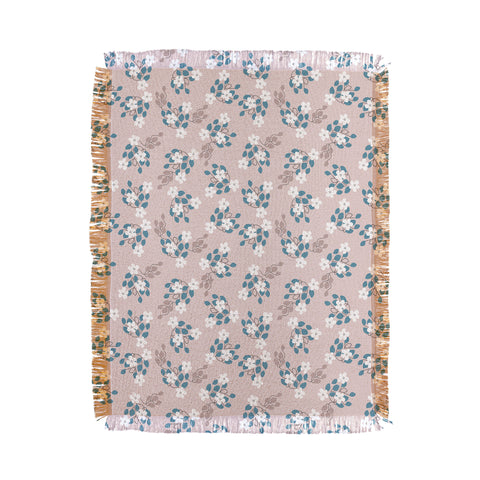 Mirimo Tiny White Flowers Throw Blanket