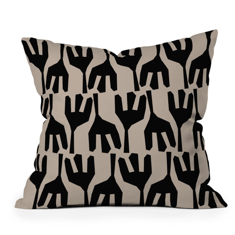 Mirimo Tribe Black Outdoor Throw Pillow
