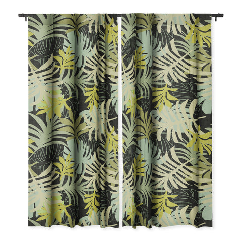 Mirimo Tropical Green Foliage Blackout Non Repeat