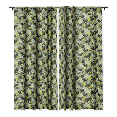 Mirimo Tropical Green Foliage Blackout Window Curtain