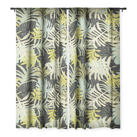 Mirimo Tropical Green Foliage Sheer Non Repeat
