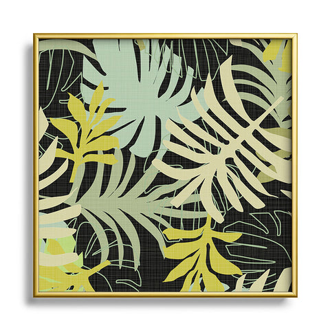 Mirimo Tropical Green Foliage Square Metal Framed Art Print