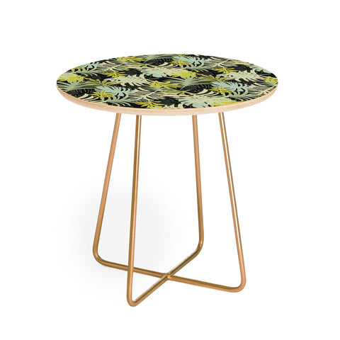 Mirimo Tropical Green Foliage Round Side Table