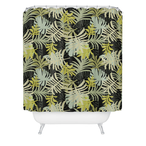 Mirimo Tropical Green Foliage Shower Curtain