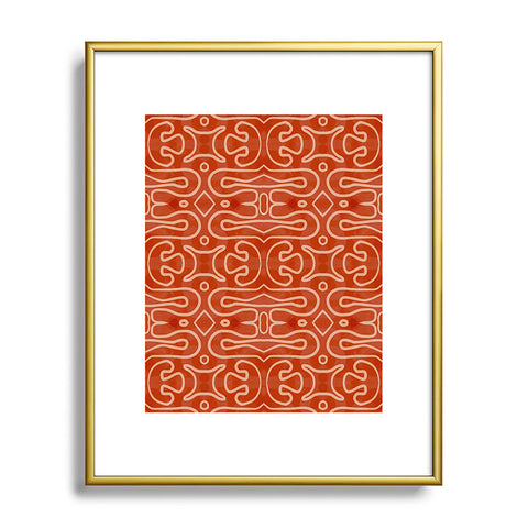 Mirimo Venexiana Burnt Orange Metal Framed Art Print