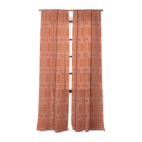 Mirimo Venexiana Burnt Orange Sheer Window Curtain