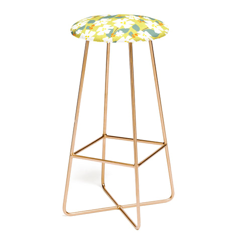 Mirimo White flowers and red berries Bar Stool