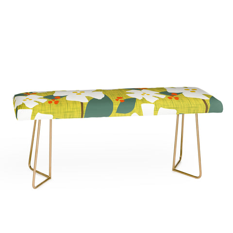 Mirimo White flowers and red berries Bench