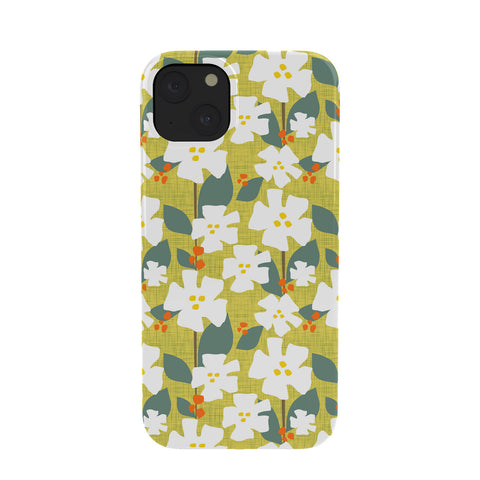 Mirimo White flowers and red berries Phone Case