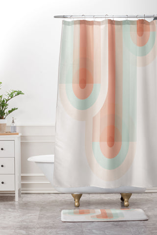 Mirimo Yoyo Peach Shower Curtain And Mat