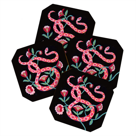 Misha Blaise Design Garden Snake Coaster Set