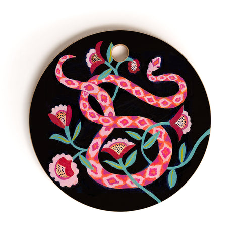 Misha Blaise Design Garden Snake Cutting Board Round