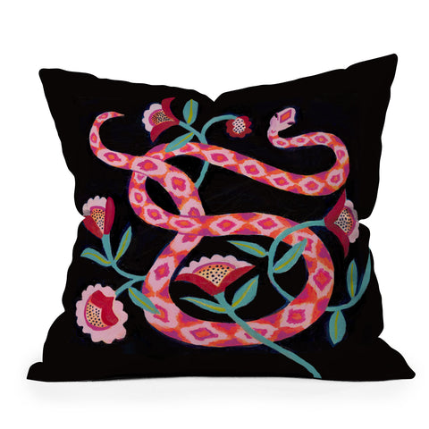 Misha Blaise Design Garden Snake Throw Pillow