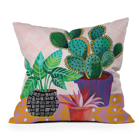 Misha Blaise Design Plants Are Life Outdoor Throw Pillow