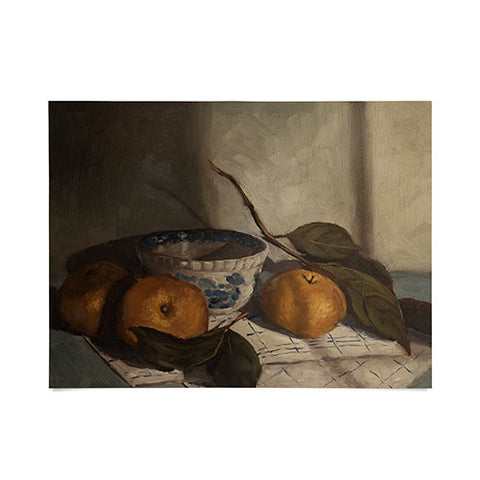 Miss Mustard Seed asian pears transferware bowl Poster