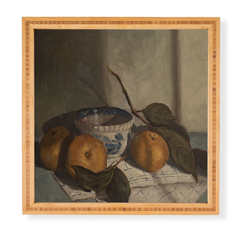 Miss Mustard Seed asian pears transferware bowl Framed Wall Art