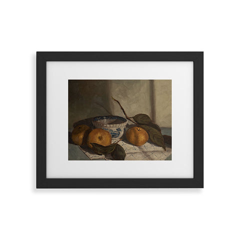 Miss Mustard Seed asian pears transferware bowl Framed Art Print