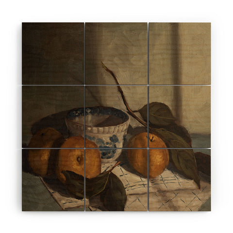 Miss Mustard Seed asian pears transferware bowl Wood Wall Mural