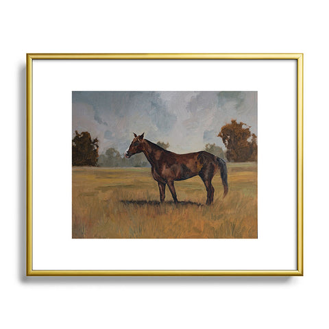 Miss Mustard Seed Runaway Rocky Metal Framed Art Print