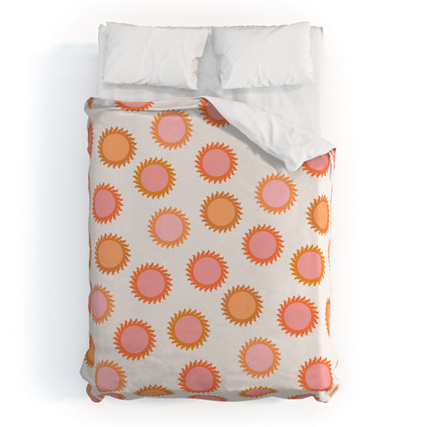 Modern Tropical Bright Sunshine Duvet Cover