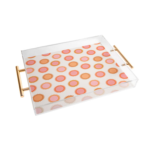 Modern Tropical Bright Sunshine Acrylic Tray