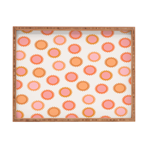 Modern Tropical Bright Sunshine Rectangular Tray