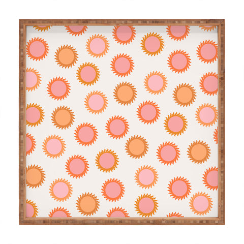 Modern Tropical Bright Sunshine Square Tray