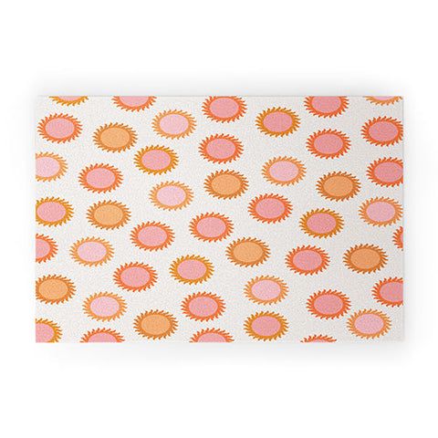 Modern Tropical Bright Sunshine Welcome Mat