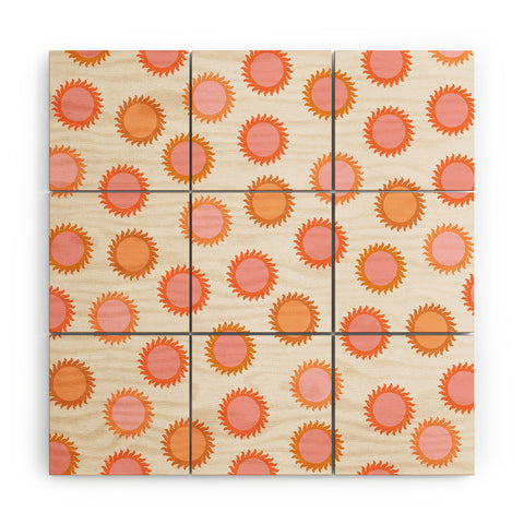 Modern Tropical Bright Sunshine Wood Wall Mural