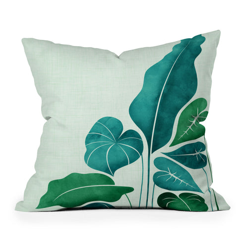 Modern Tropical Cacophony Outdoor Throw Pillow
